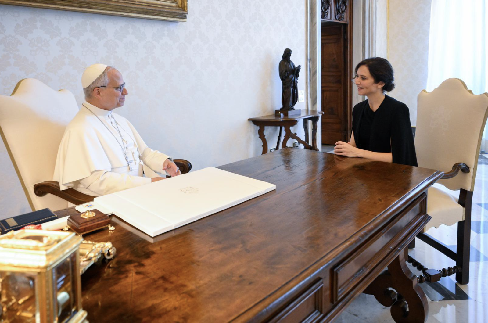 León XIV, con Isabel Díaz Ayuso