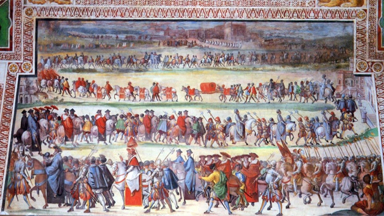 Representación de la cabalgata papal a san Juan de Letrán