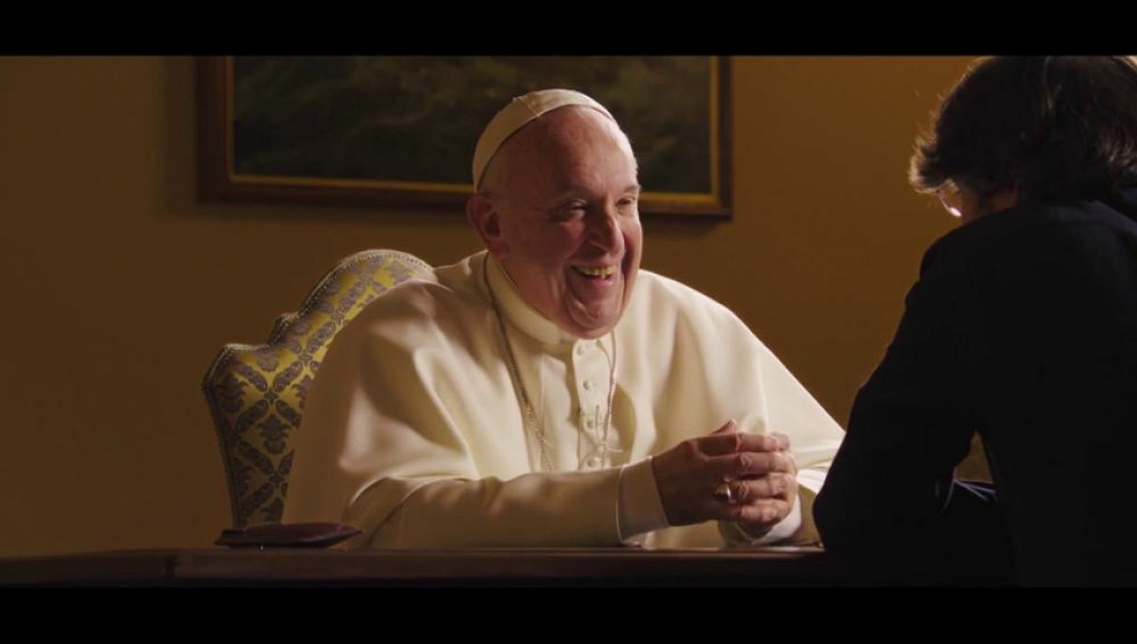 Un momento de la entrevista de Francisco con Jordi Évole