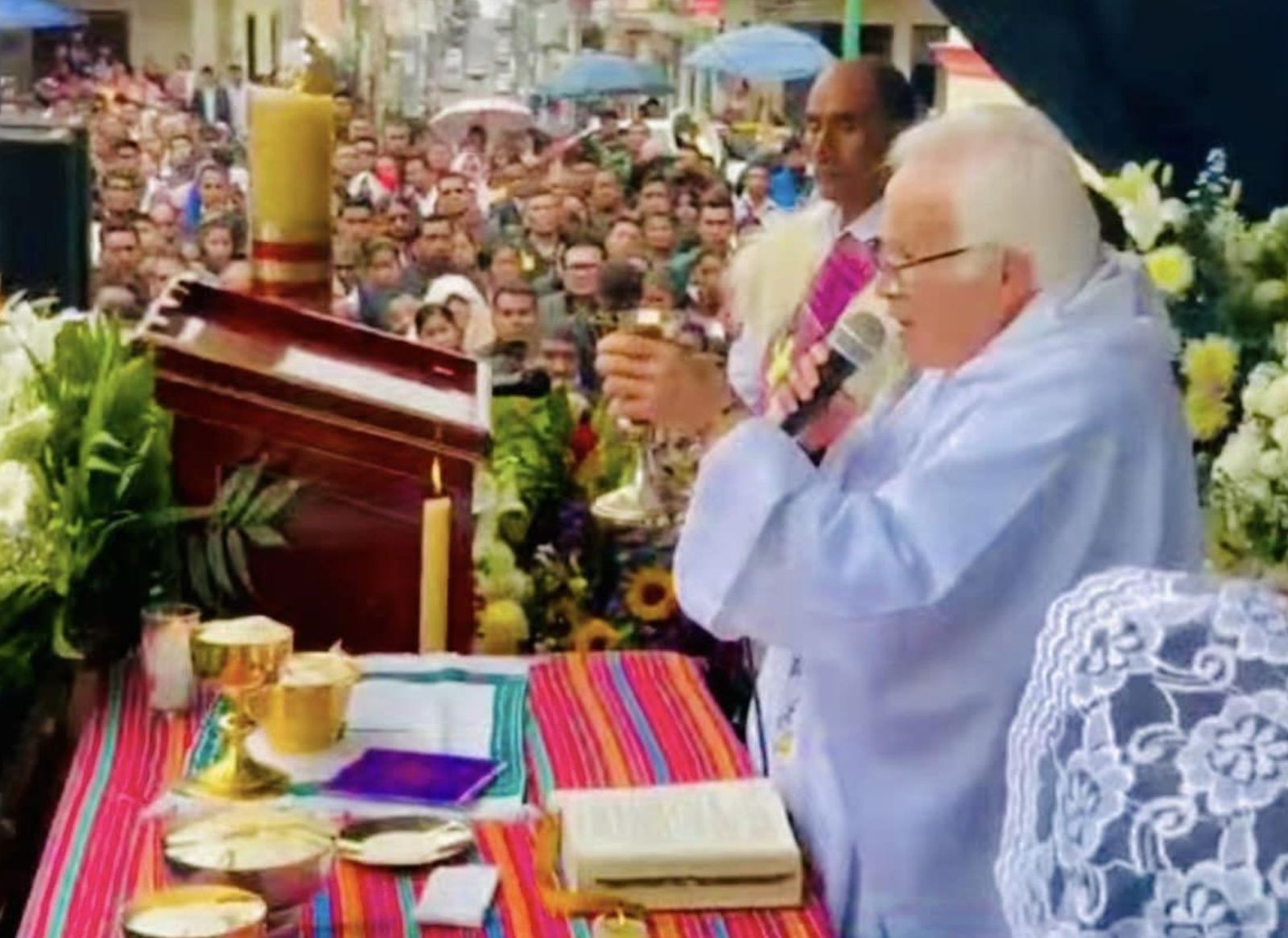 Vera en el entierro de Marcelo Pérez