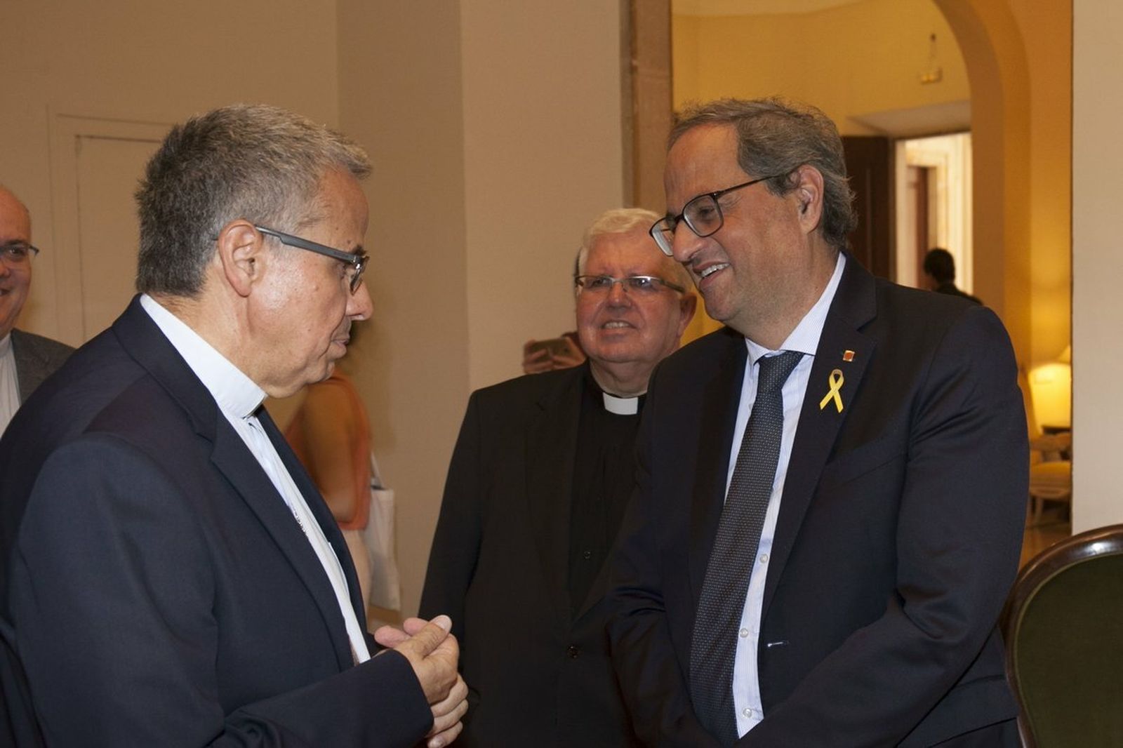 Joan Planellas, con Quim Torra