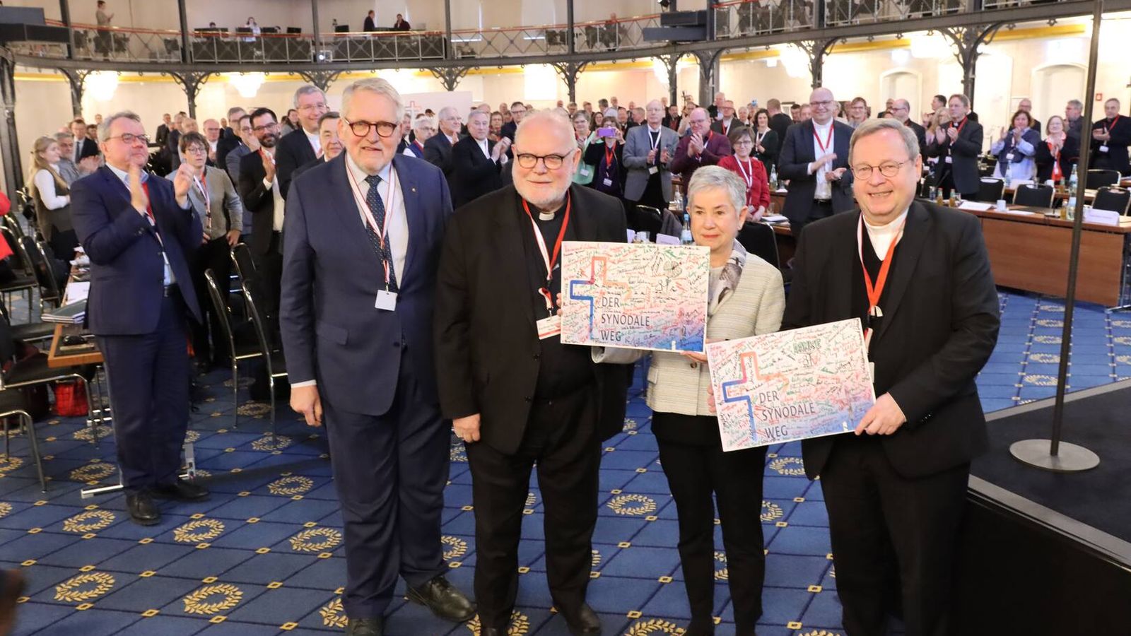 El cardenal Marx, Irme Stetter-Karp y Bätzing