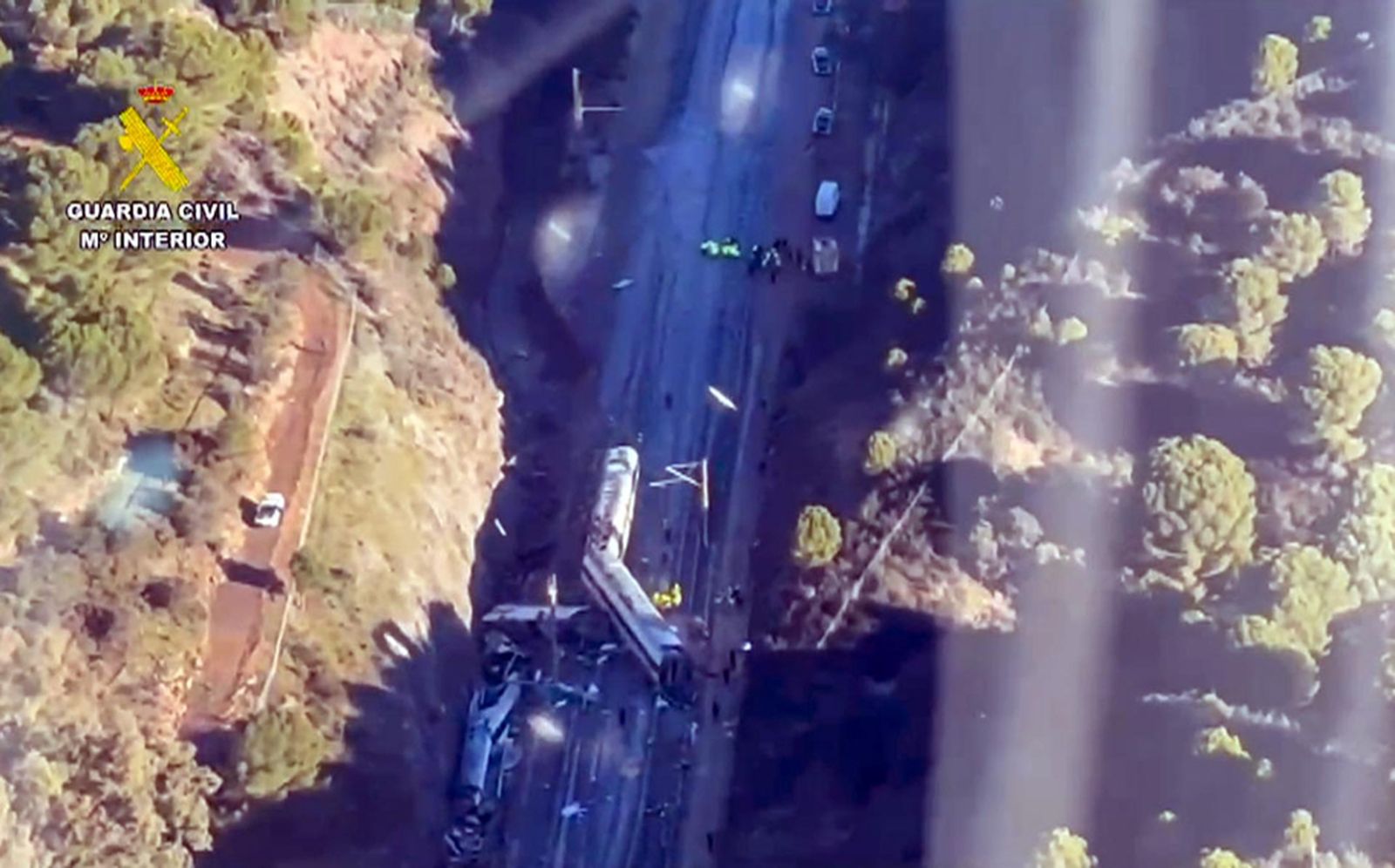 Imagen aérea del escenario de la tragedia