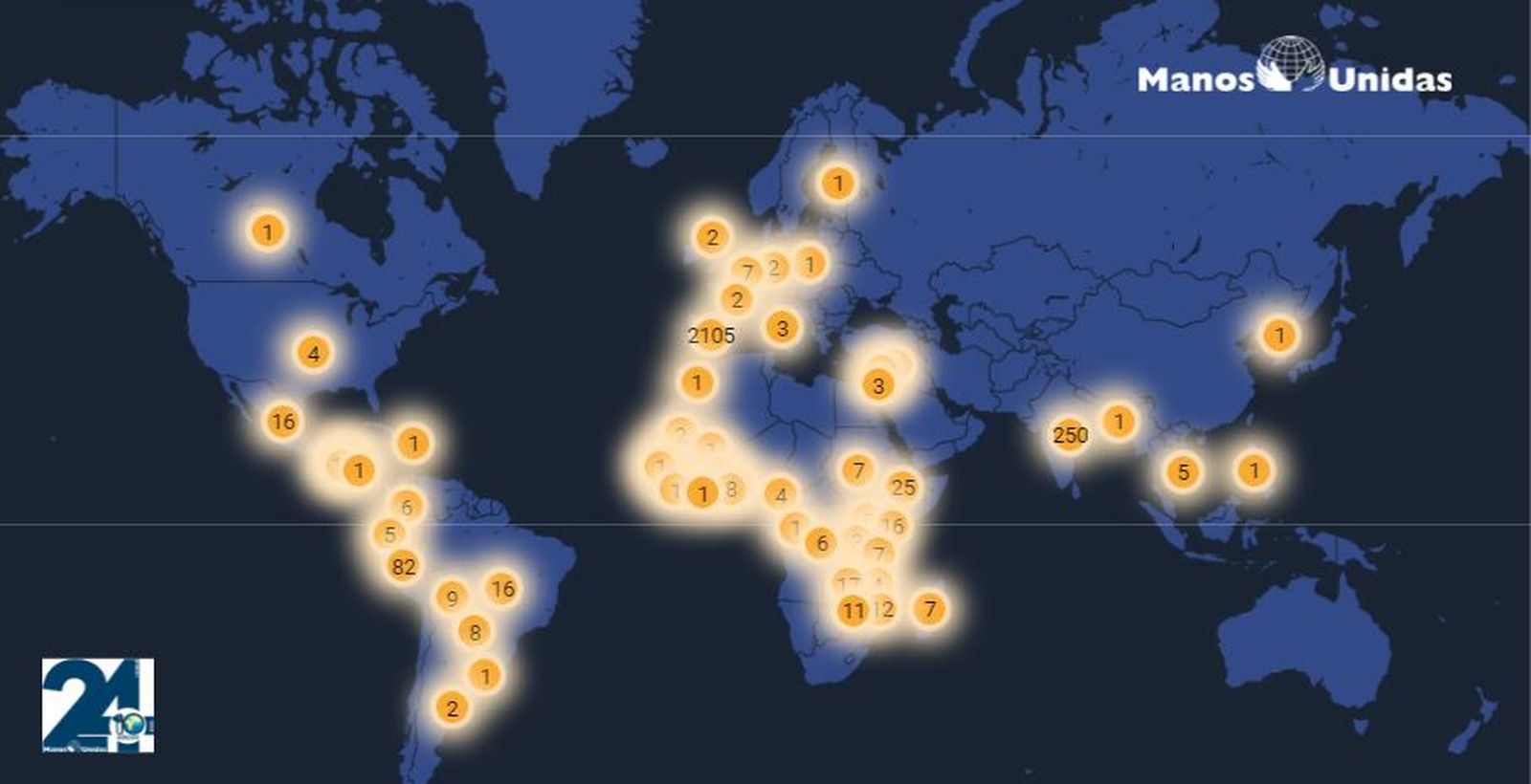 Casi 2.800 fotos, de 56 países, dando luz por un mundo mejor