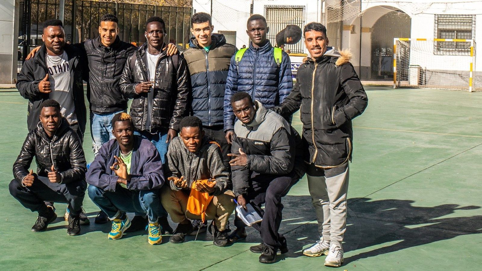 Migrantes de Senegal y Marruecos recién llegados al hogar de la Asociación Cardijn en Cádiz
