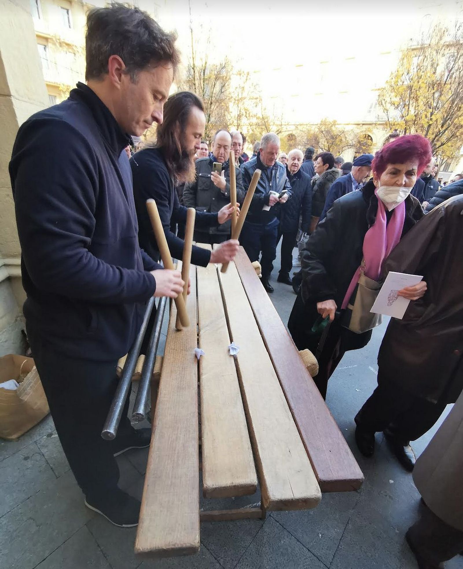 Txalaparta en San Sebastián