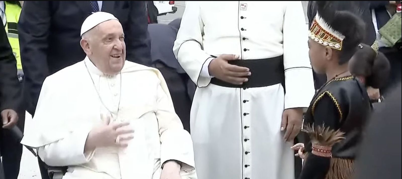 Francisco, a su llegada a Yakarta