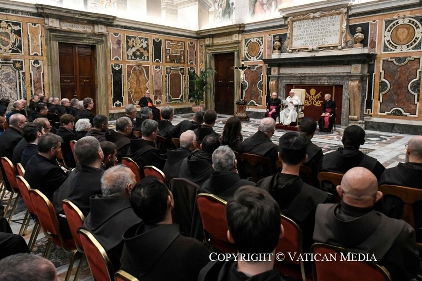 El Papa, con el Studium Biblicum Franciscanum