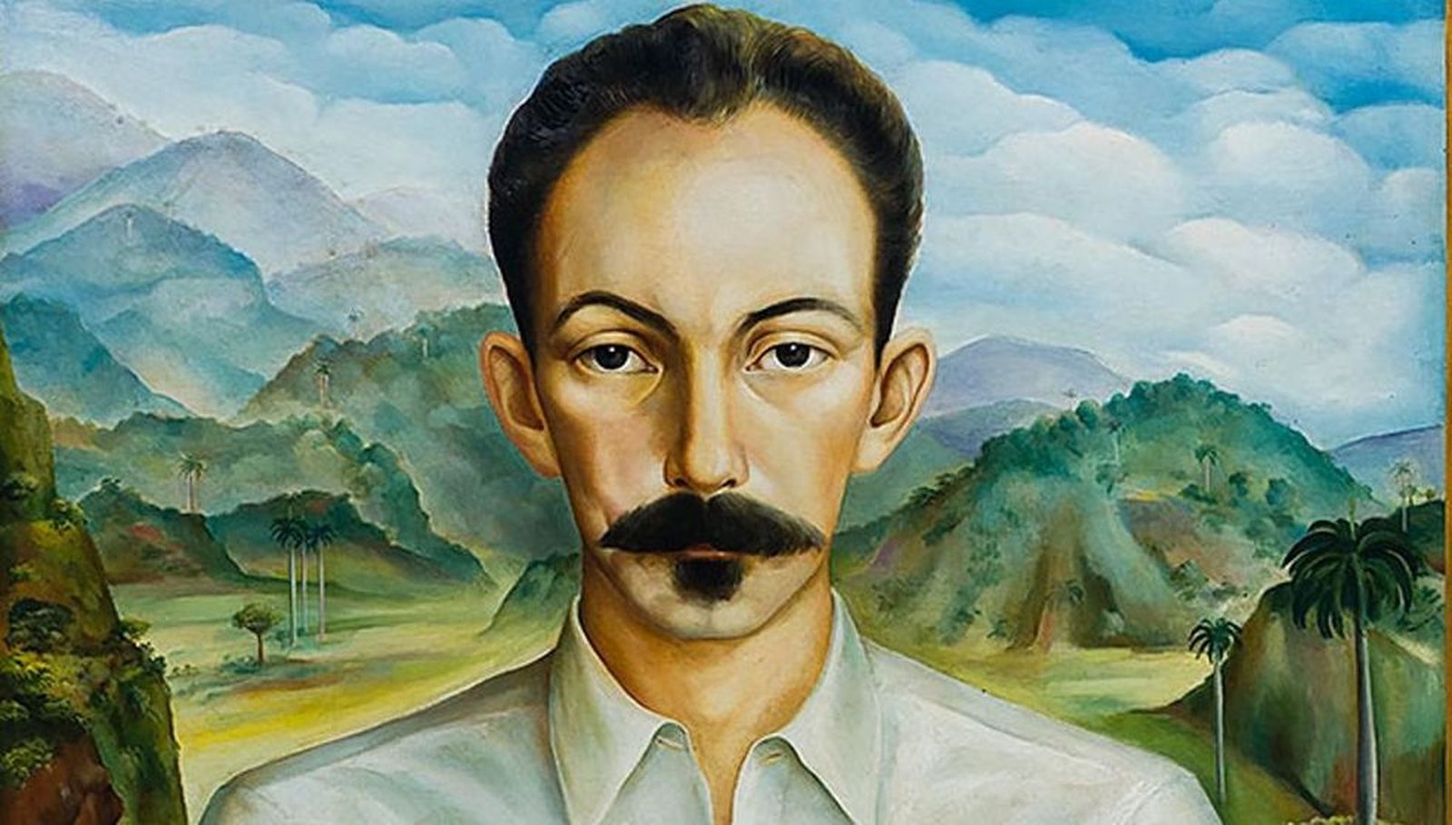 Detalle de un retrato de José Martí realizado por Jorge Arche. Museo Nacional de Bellas Artes de Cuba