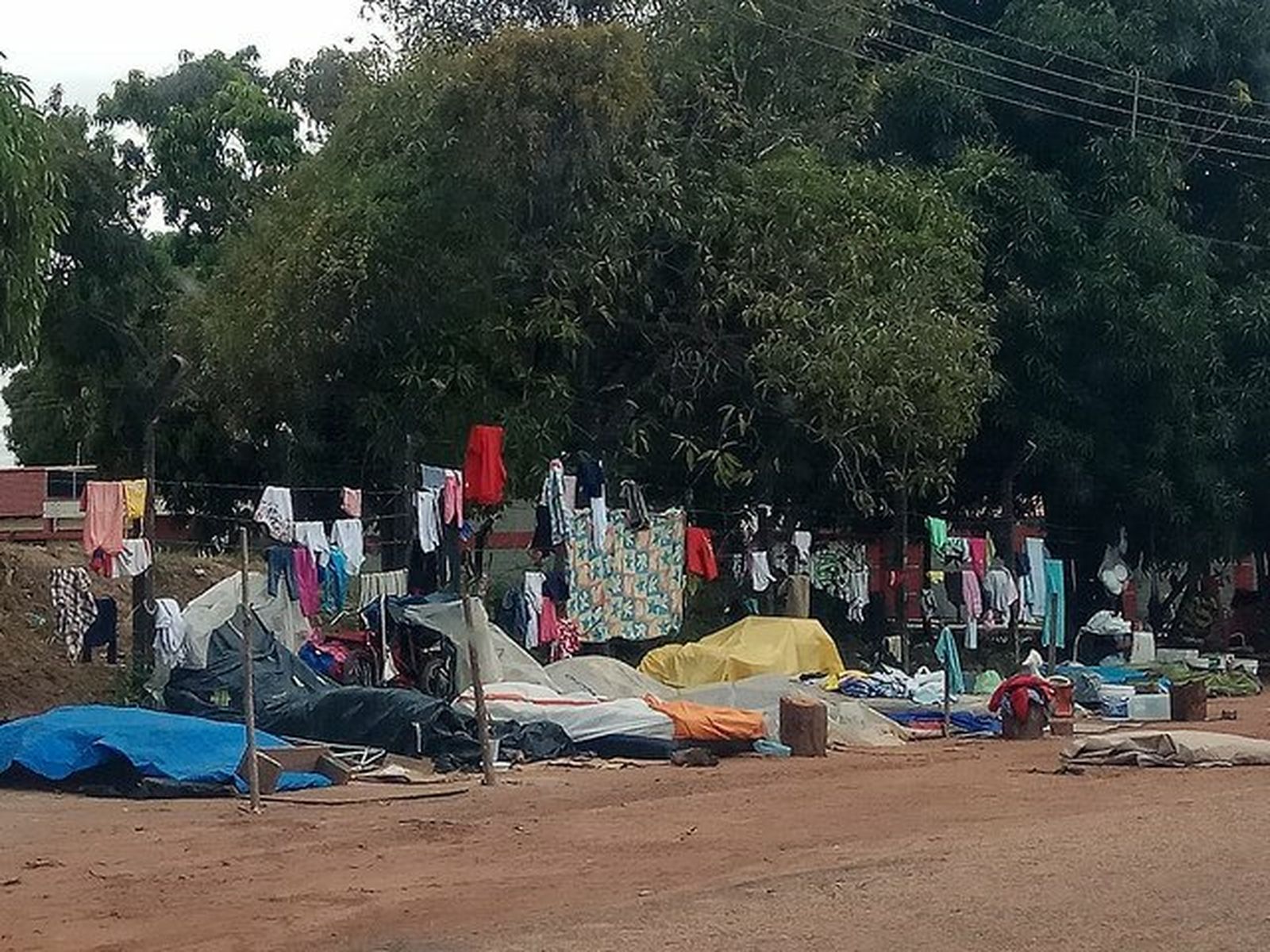 Campo de inmigrantes venezolanos en Roraima