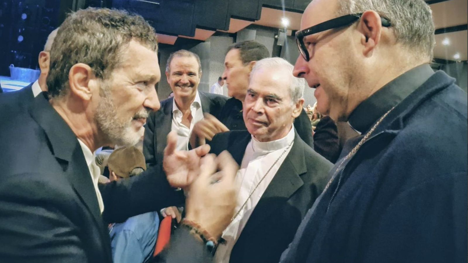 Satué, con Antonio Banderas