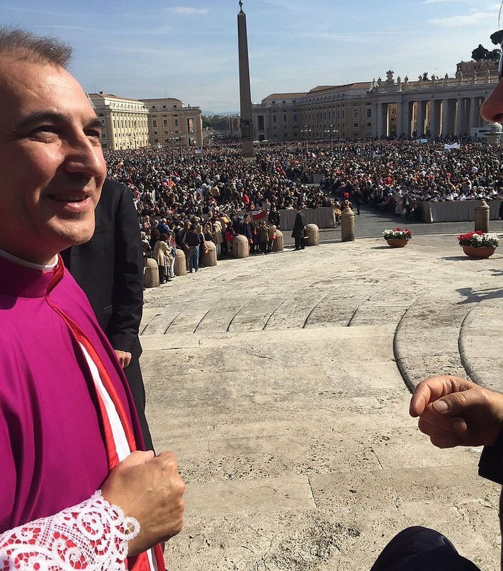 Vallejo, en una ceremonia en la Plaza