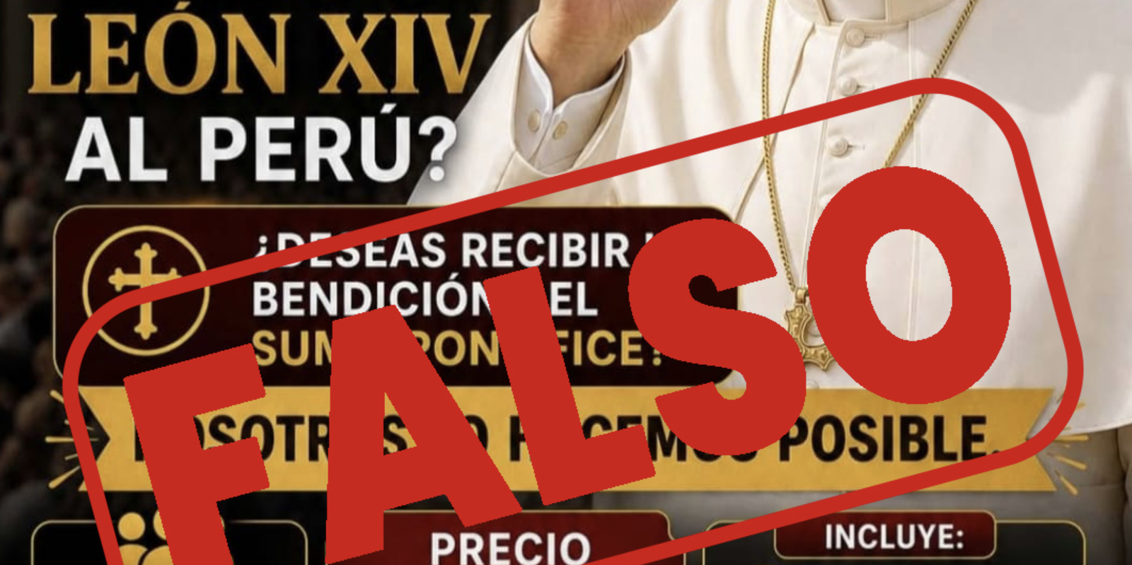 Fake news sobre la visita del Papa a Perú