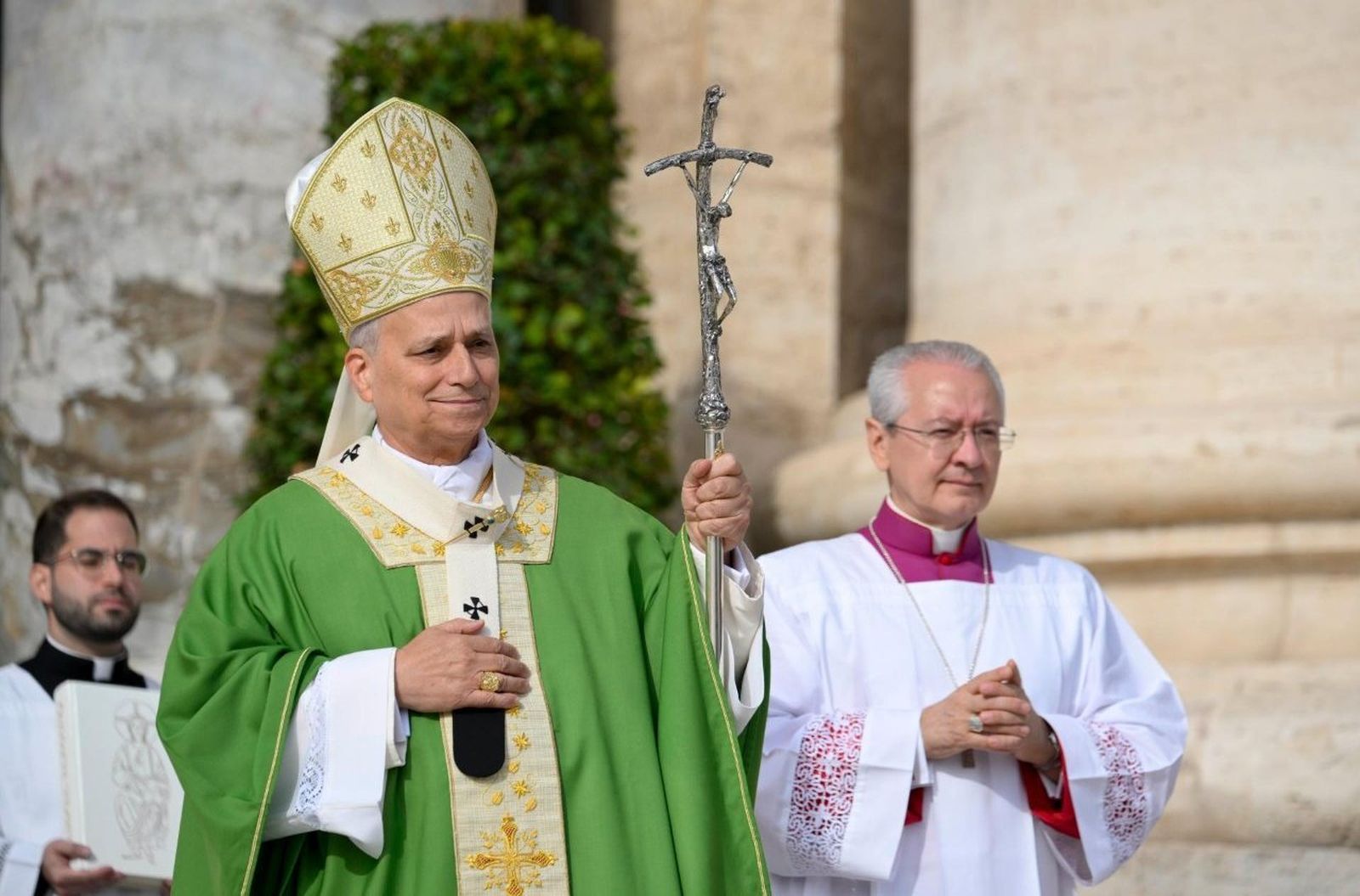 León XIV, durante la celebración