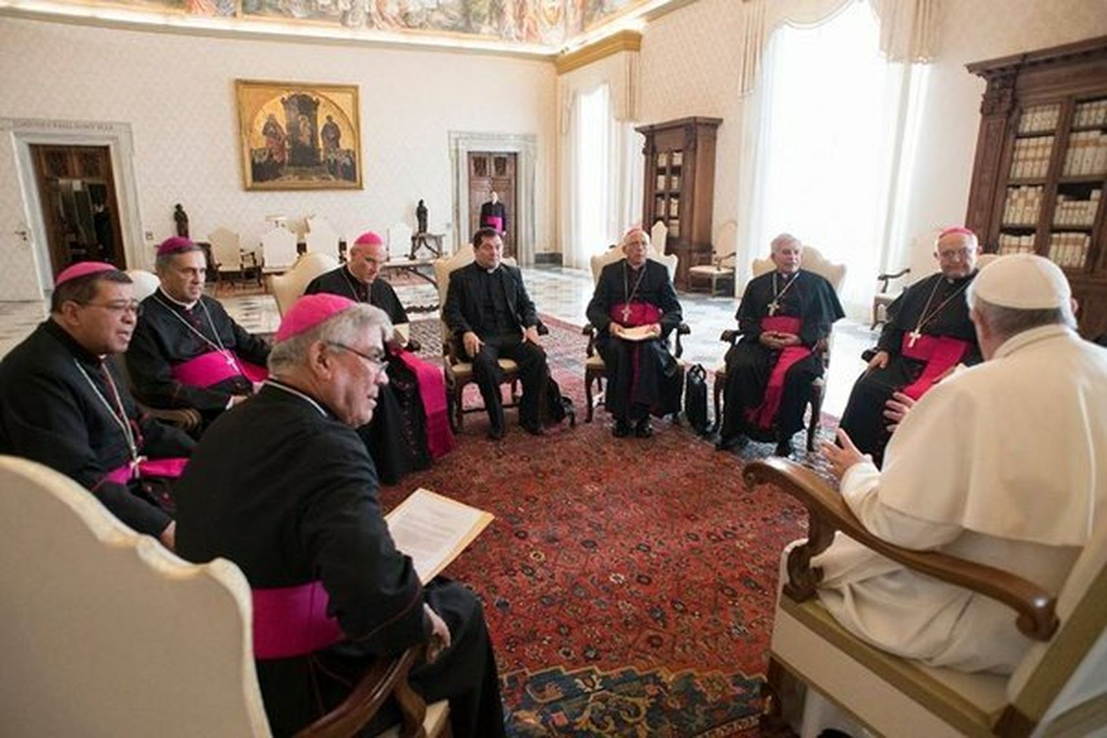 Los obispos de Costa Rica, con el Papa Francisco