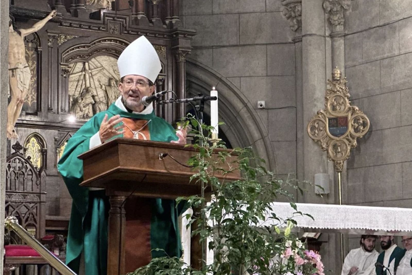 El cardenal durante su homilía