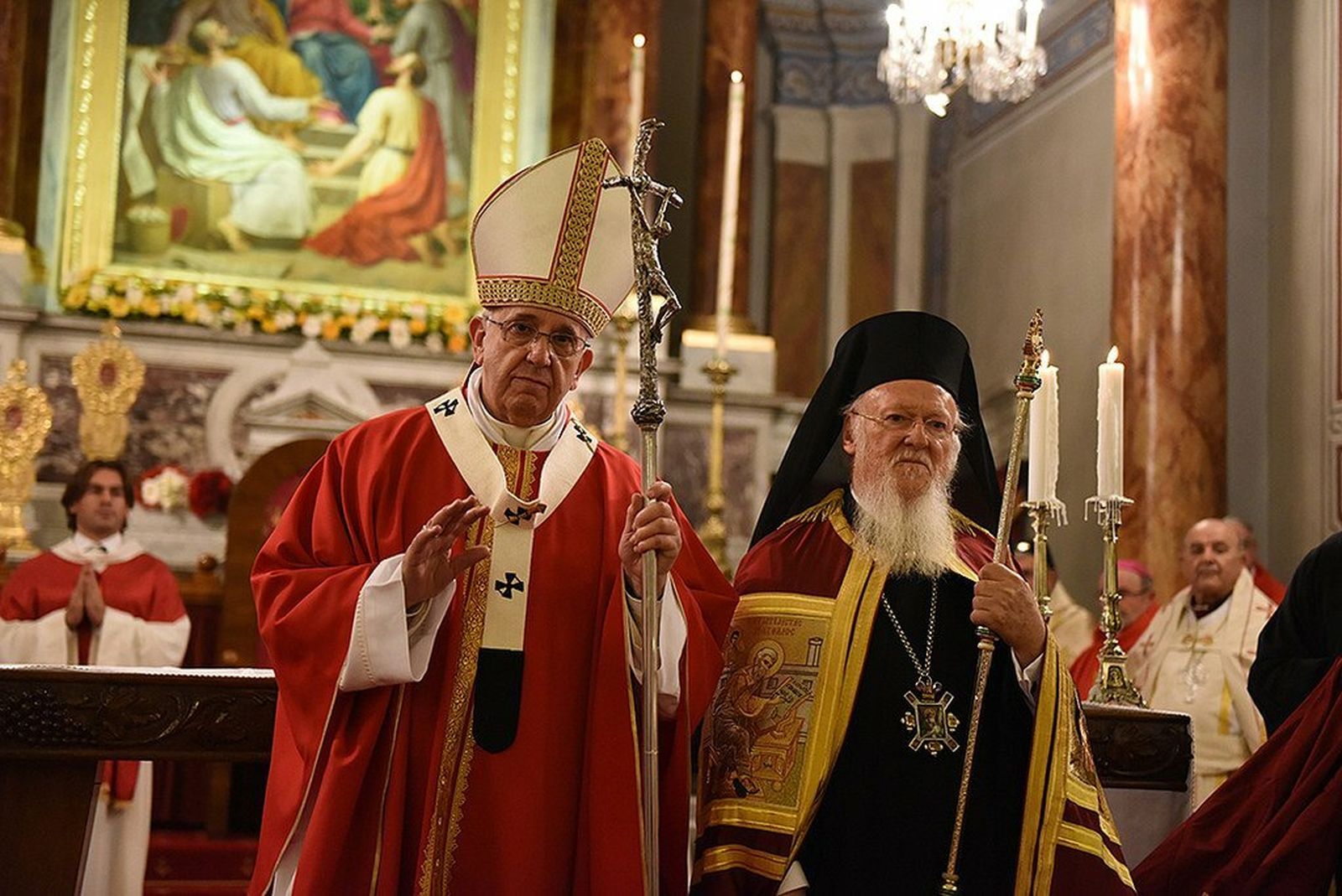 El Patriarca Bartolomé y el Papa Francisco