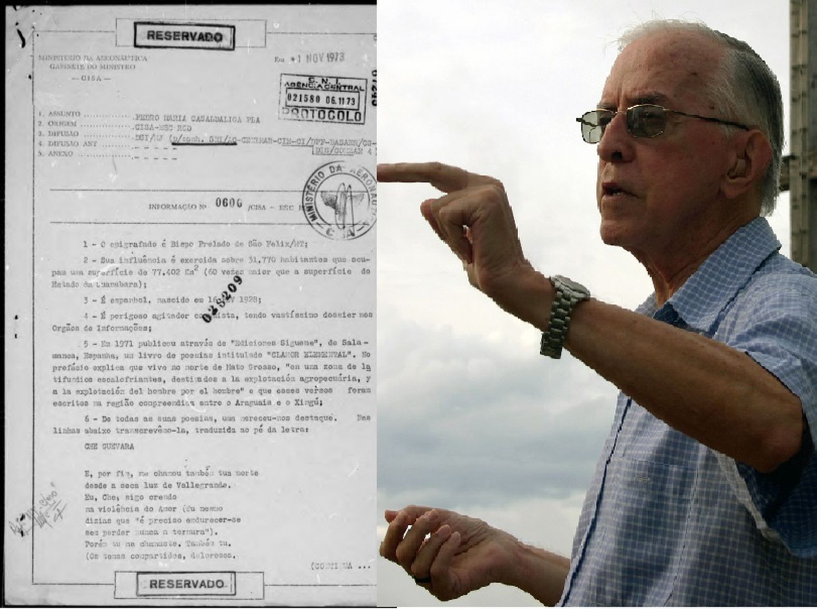 La dictadura brasileña espió durante años a Pedro Casaldáliga