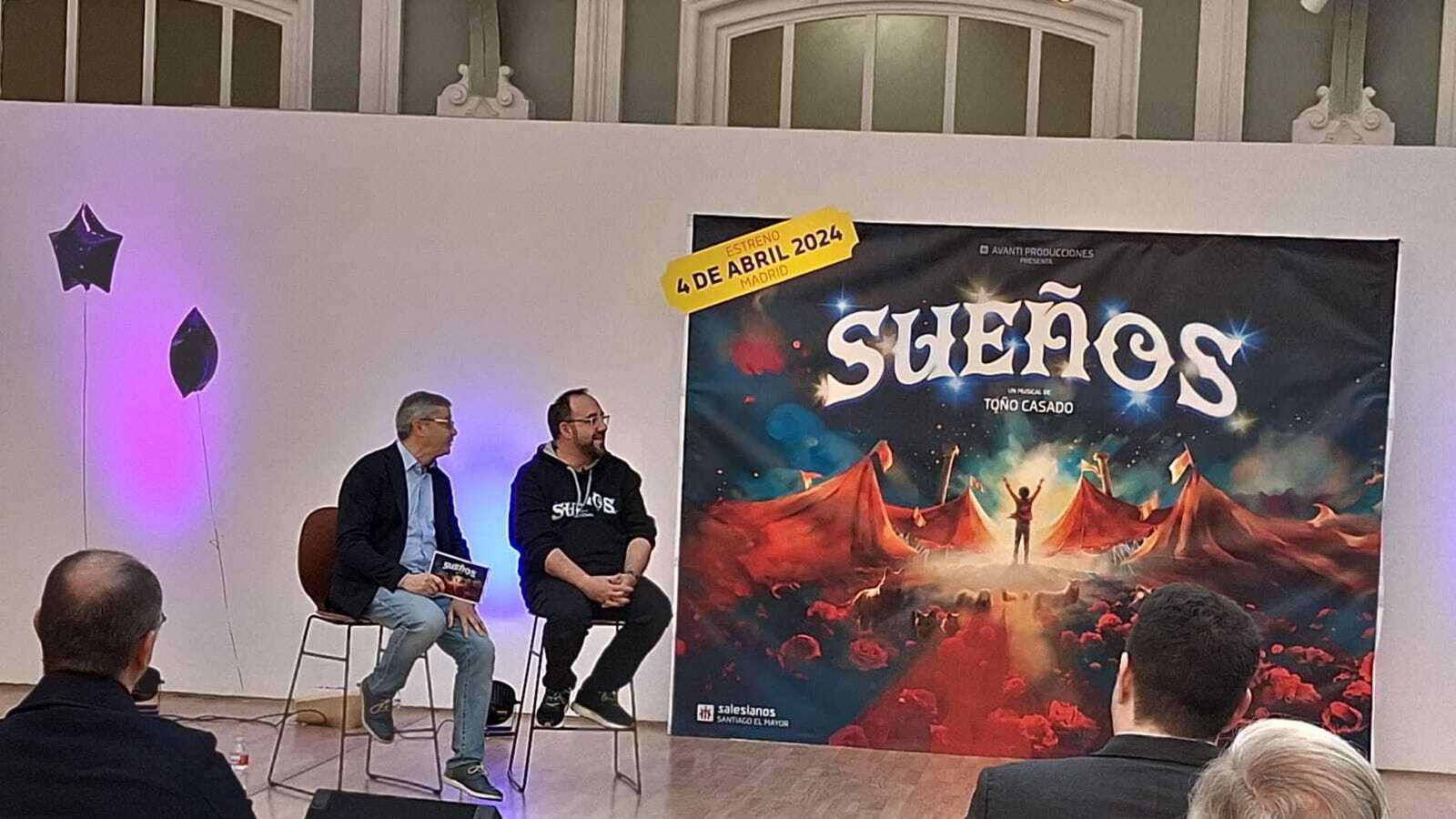 Toño Casado, y Javier Valiente, en la presentación de 'Sueños'