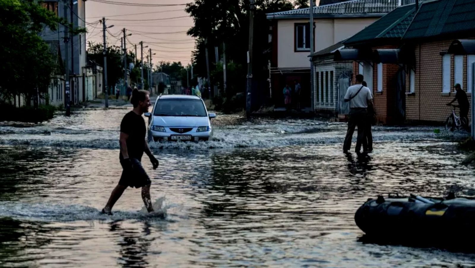 Colapso presa en Ucrania