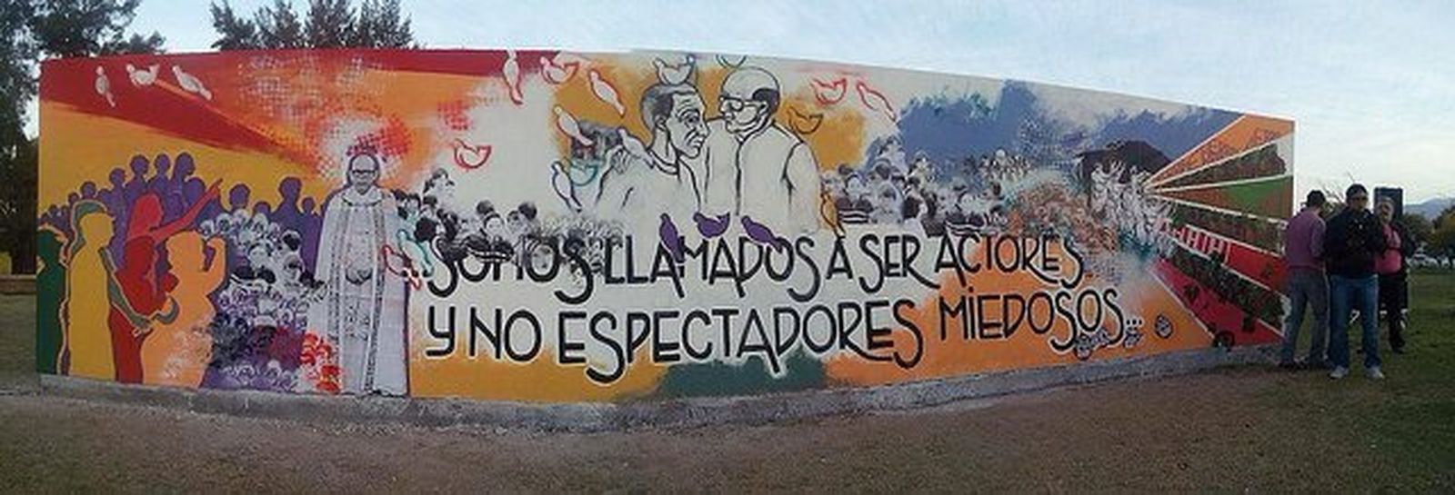 Mural-homenaje a Angelelli