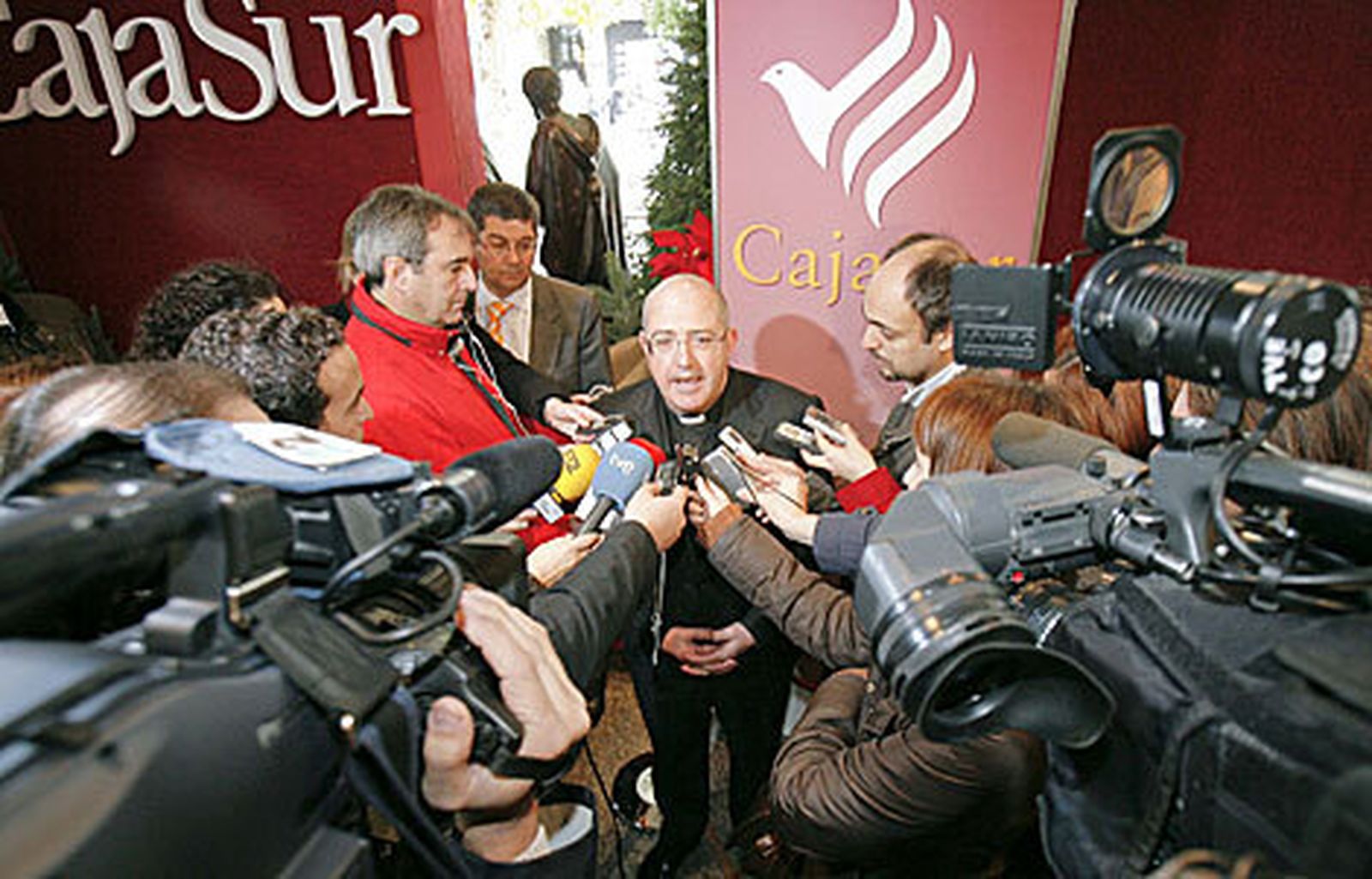 Santiago Gómez Sierra, obispo de Huelva, en su etapa como presidente de Cajasur