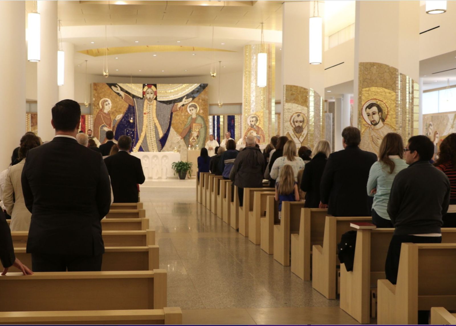 Mosaicos de Rupnik en el Santuario Nacional San Juan Pablo II en Washington