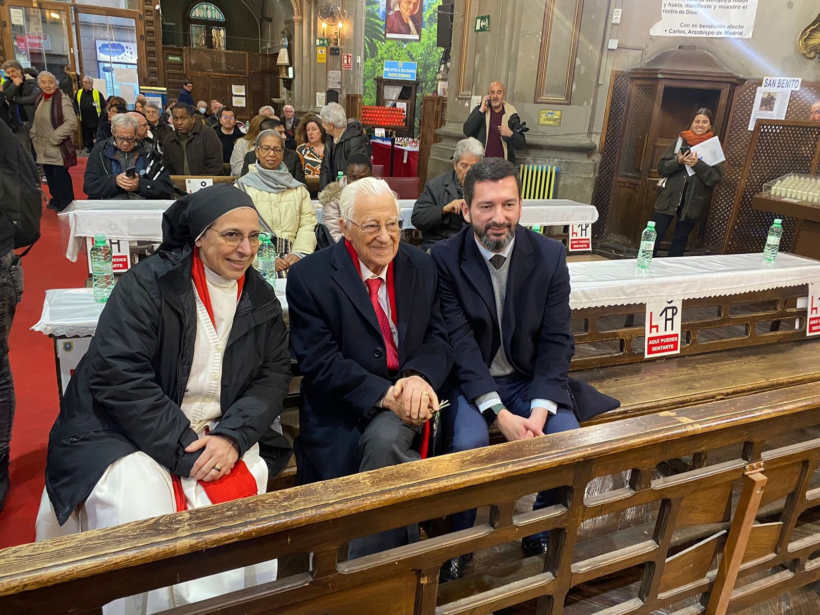 Sor Lucía, el padre Ángel y Santiago José Portas