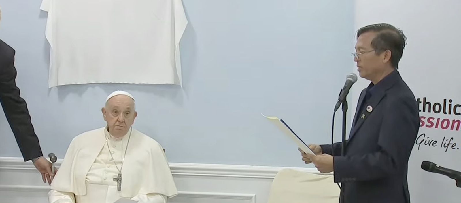 Francisco, durante la inauguración de la 'Casa de la Misericordia'