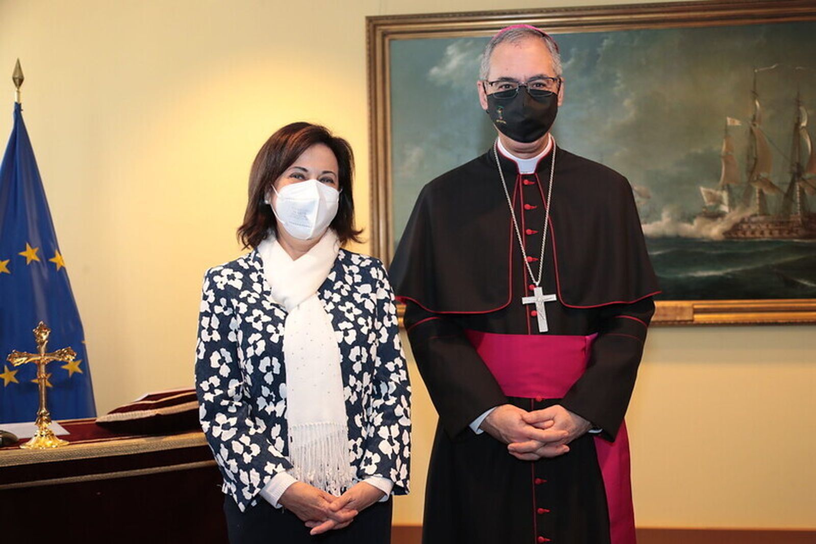 Margarita Robles, con Juan Antonio Aznárez