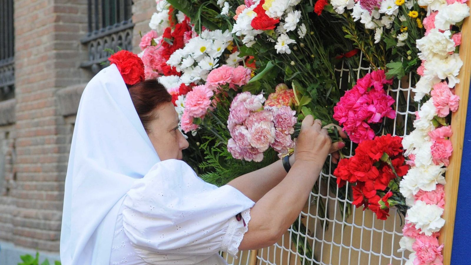 Fiestas de la Paloma. Ofrenda floral.
