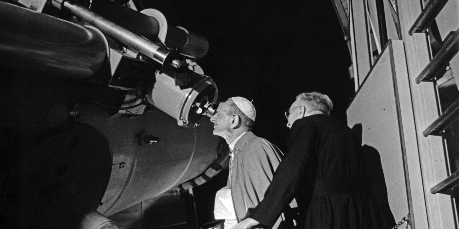 Pablo VI en el Observatorio Vaticano