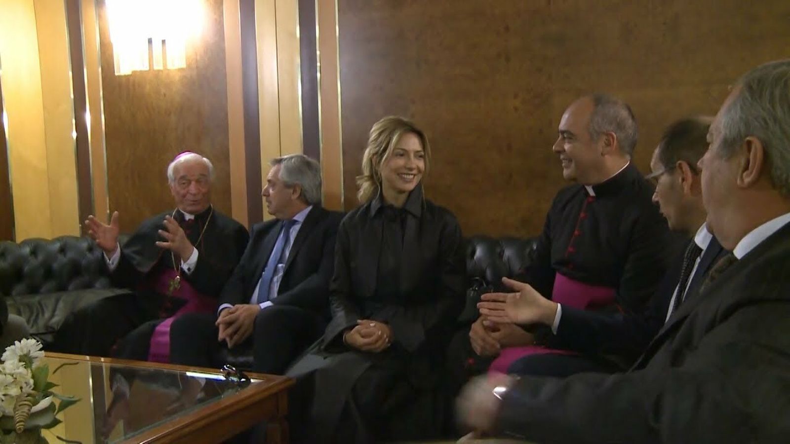 Alberto Fernández llegó a Roma