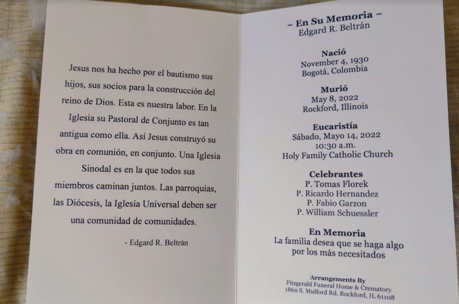 IN memoriam de Edgard Beltrán