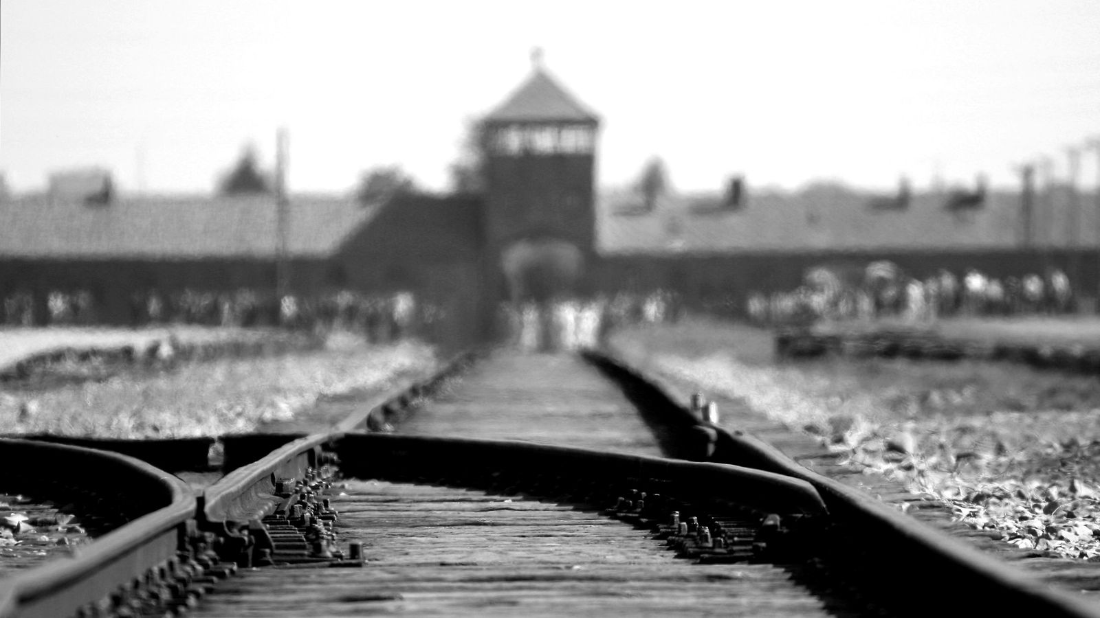 La vía del tren que conducía a Auschwitz