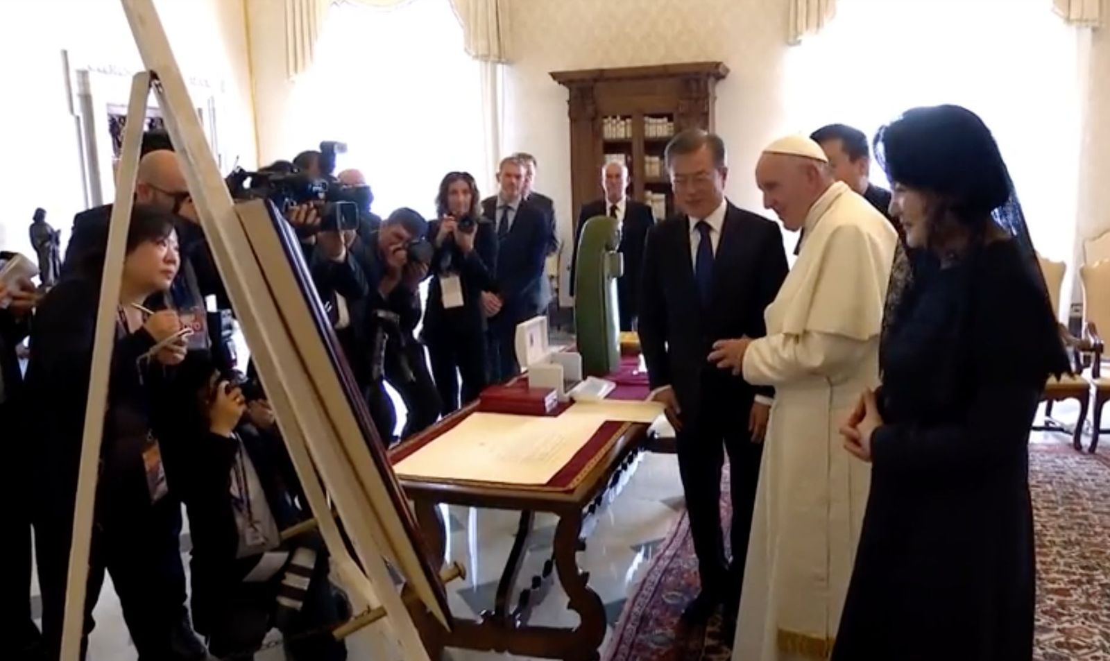 Papa y presidente de Corea