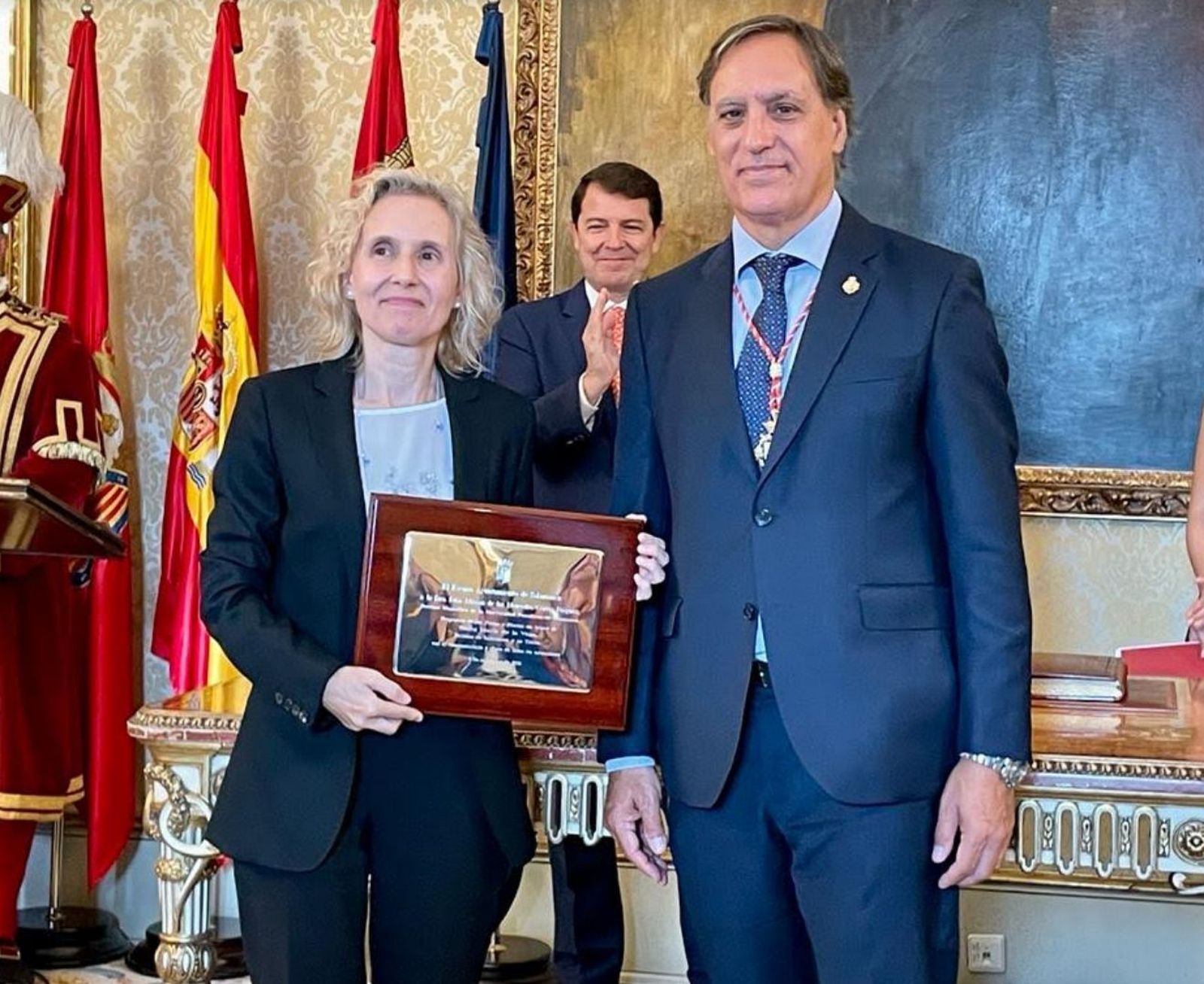 Miriam Cortés y el alcalde de Salamanca
