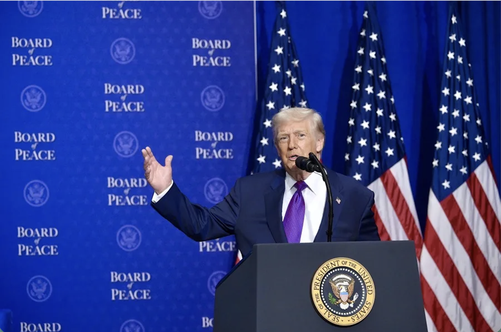 Trump preside la reunión de la Board of Peace