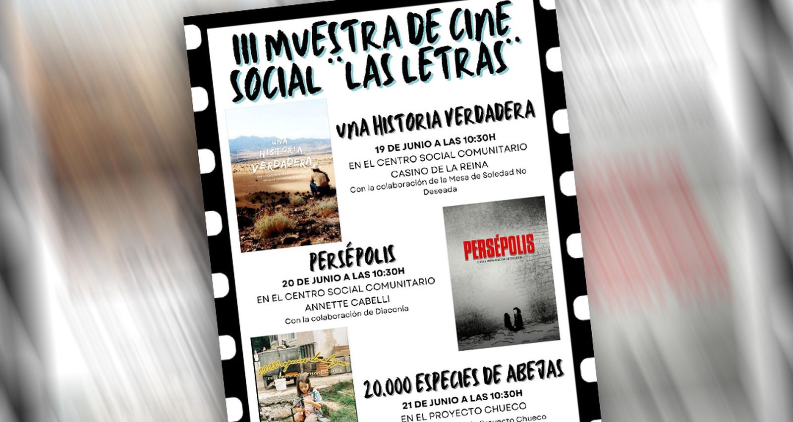 III muestra de cine social 'Las Letras'
