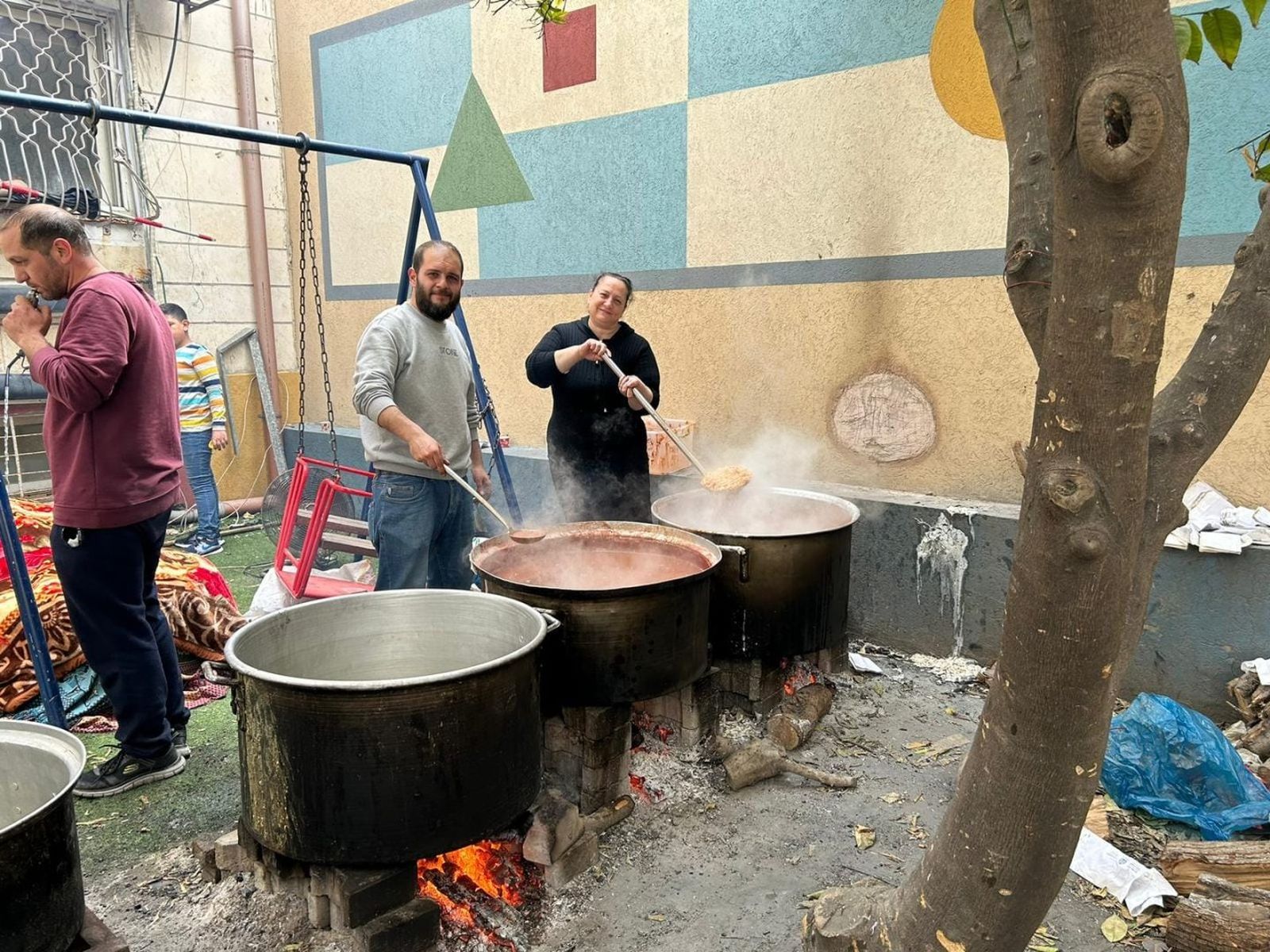 La cocina de la parroquia de la Sagrada Familia de Gaza