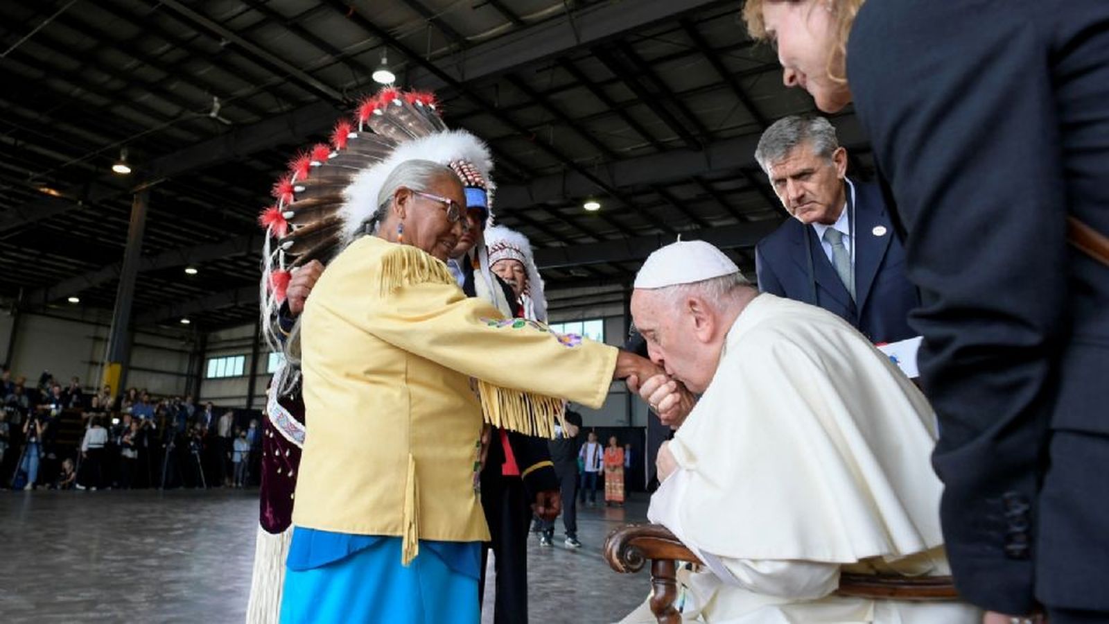 Encuentro entre el Papa Francisco y los pueblos indígenas en Canadá