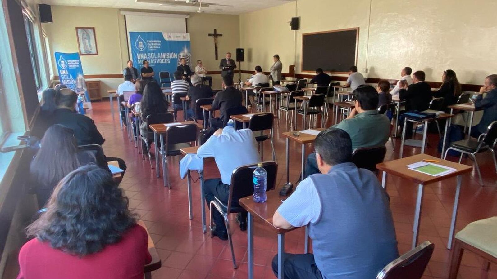 Participantes del Encuentro Nacional de Radios Católicas en México