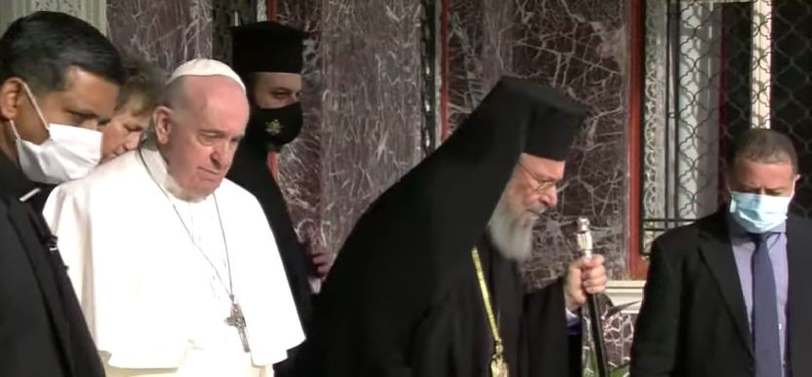 El Papa, junto a Crisóstomos