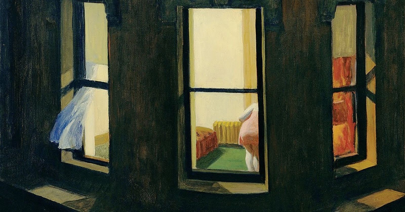 "Ventanas en la noche". E. Hopper, 1928