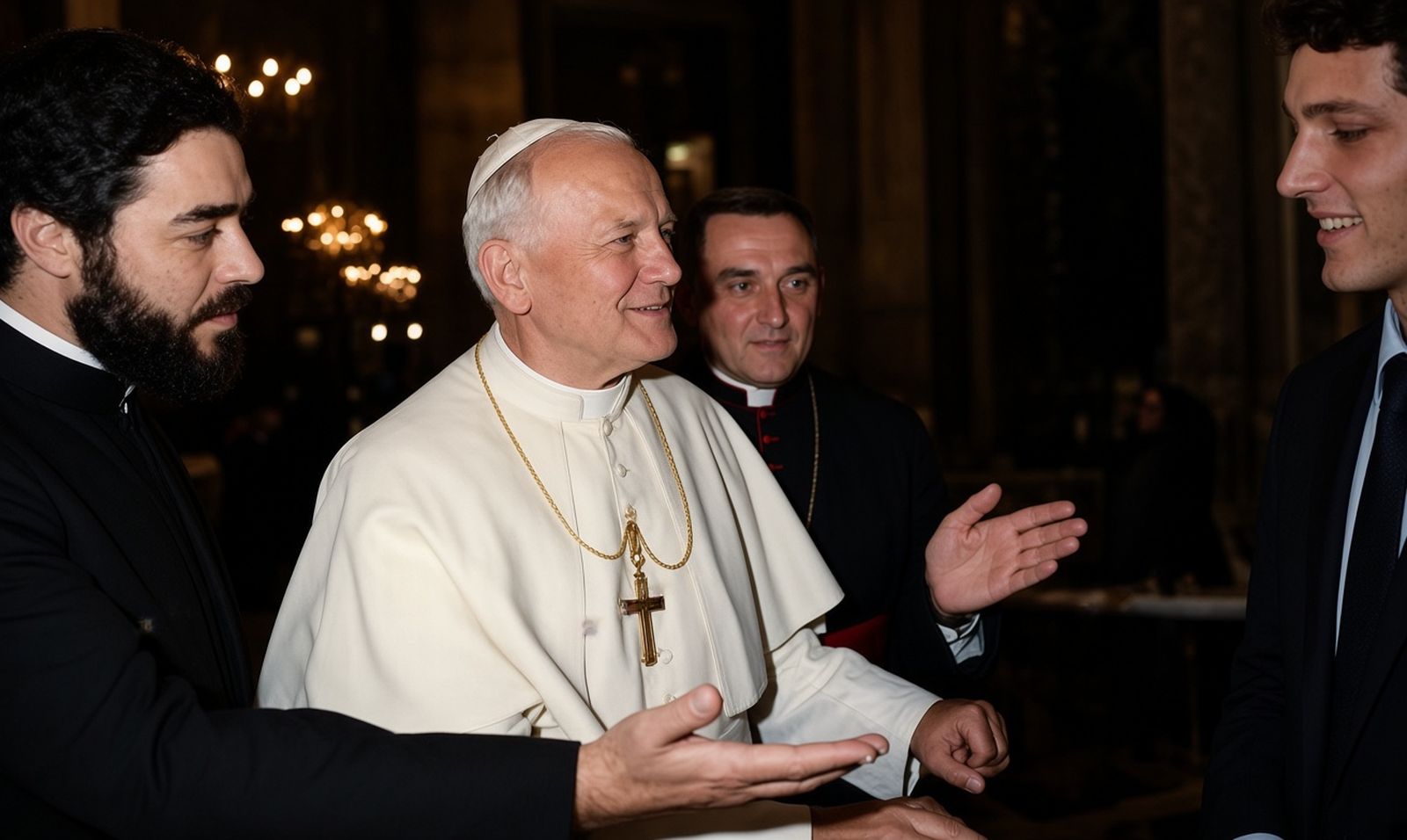Jaime Baertl junto al papa Juan Pablo II