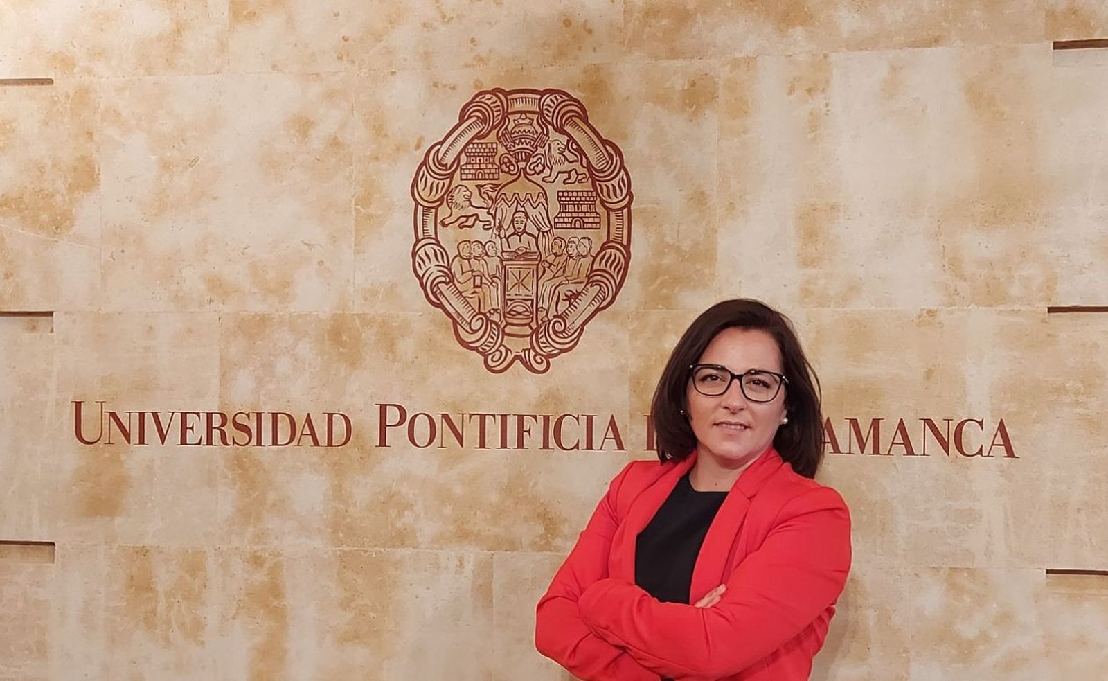 Débora García, en la Universidad Pontificia de Salamanca