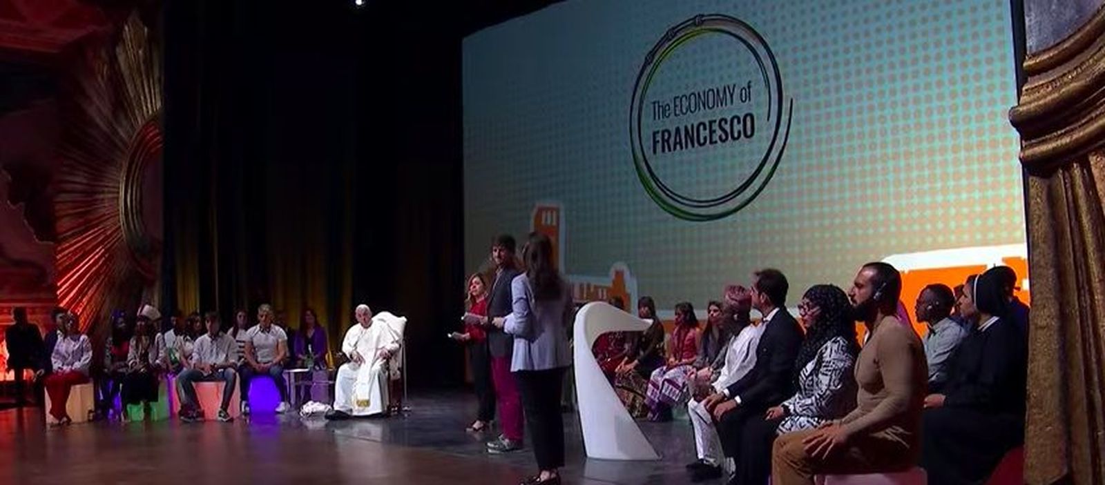 El Papa, en un acto de 'La Economía de Francisco' en Asís en 2022