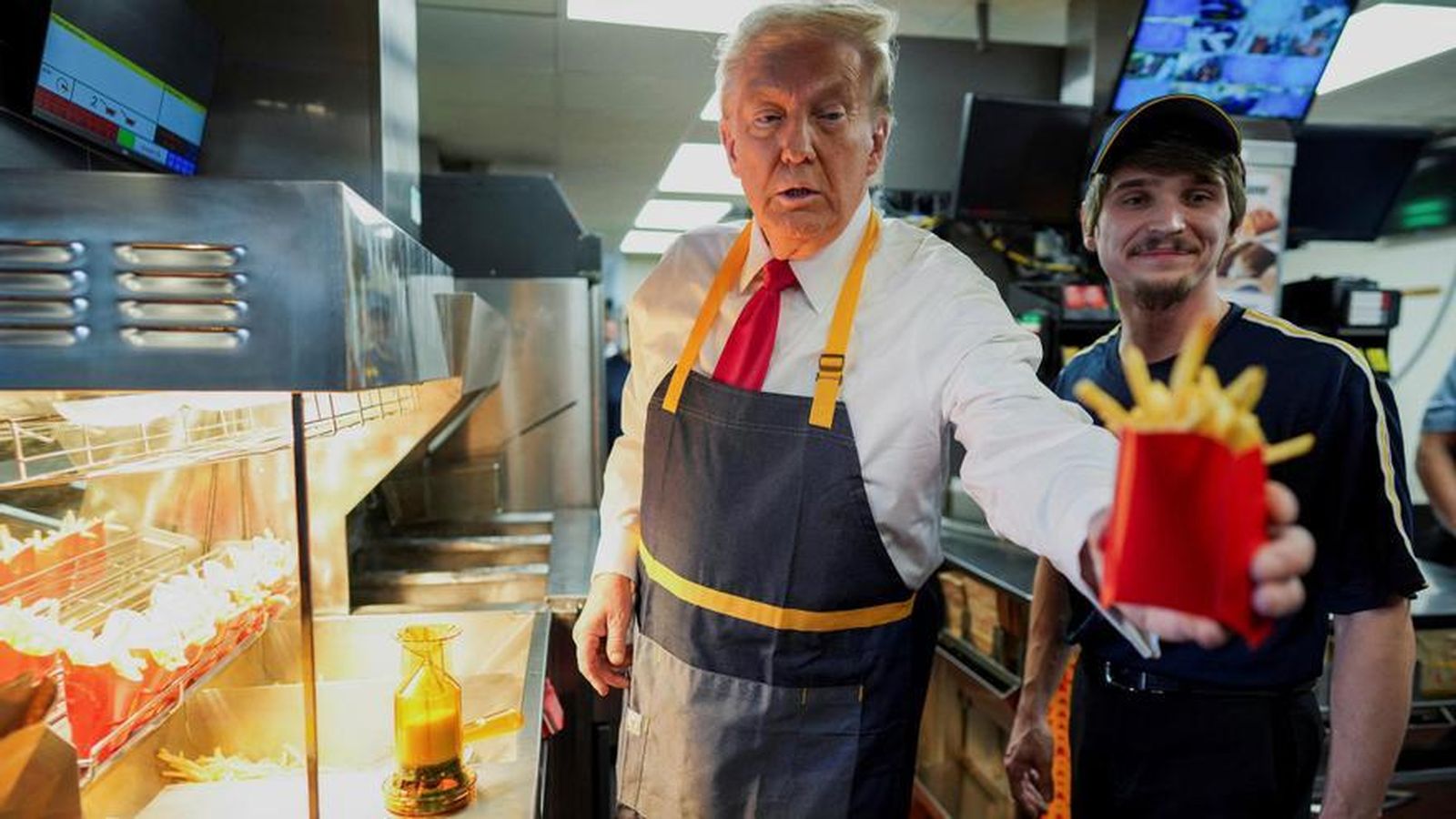 Trump en un McDonalds