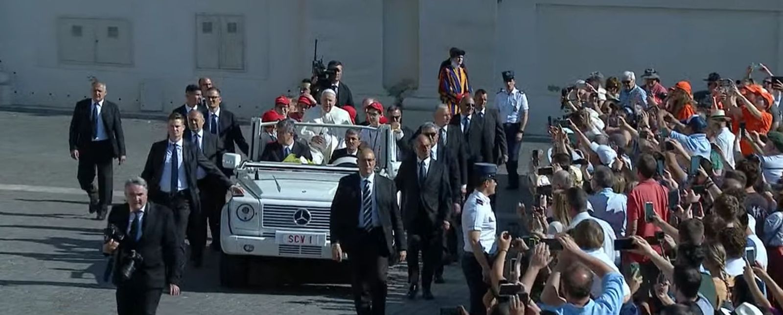 Papa, en la audiencia