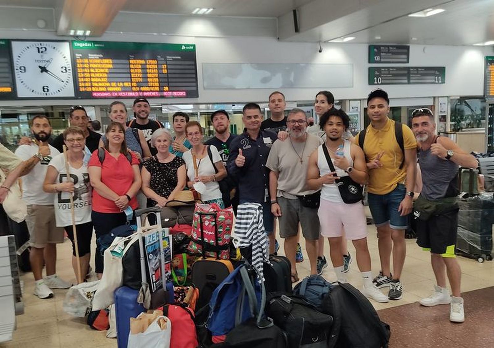 Peregrinos en Chamartín